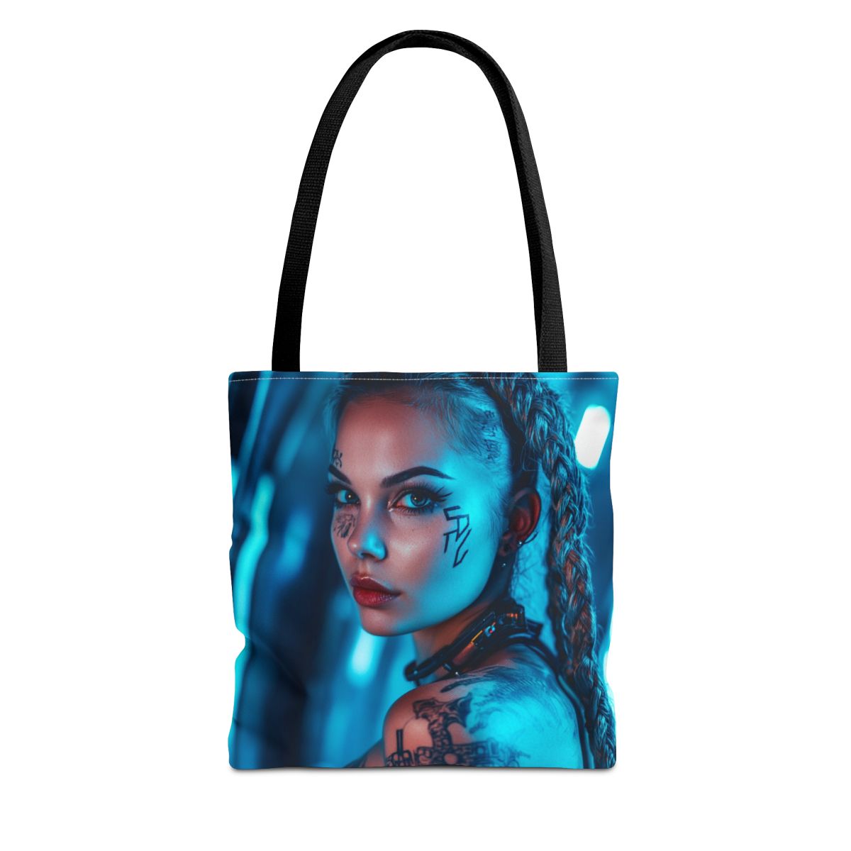 tote bag original cyberpunk brune tatouée