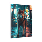 Tableau Akita Inu Cyberpunk