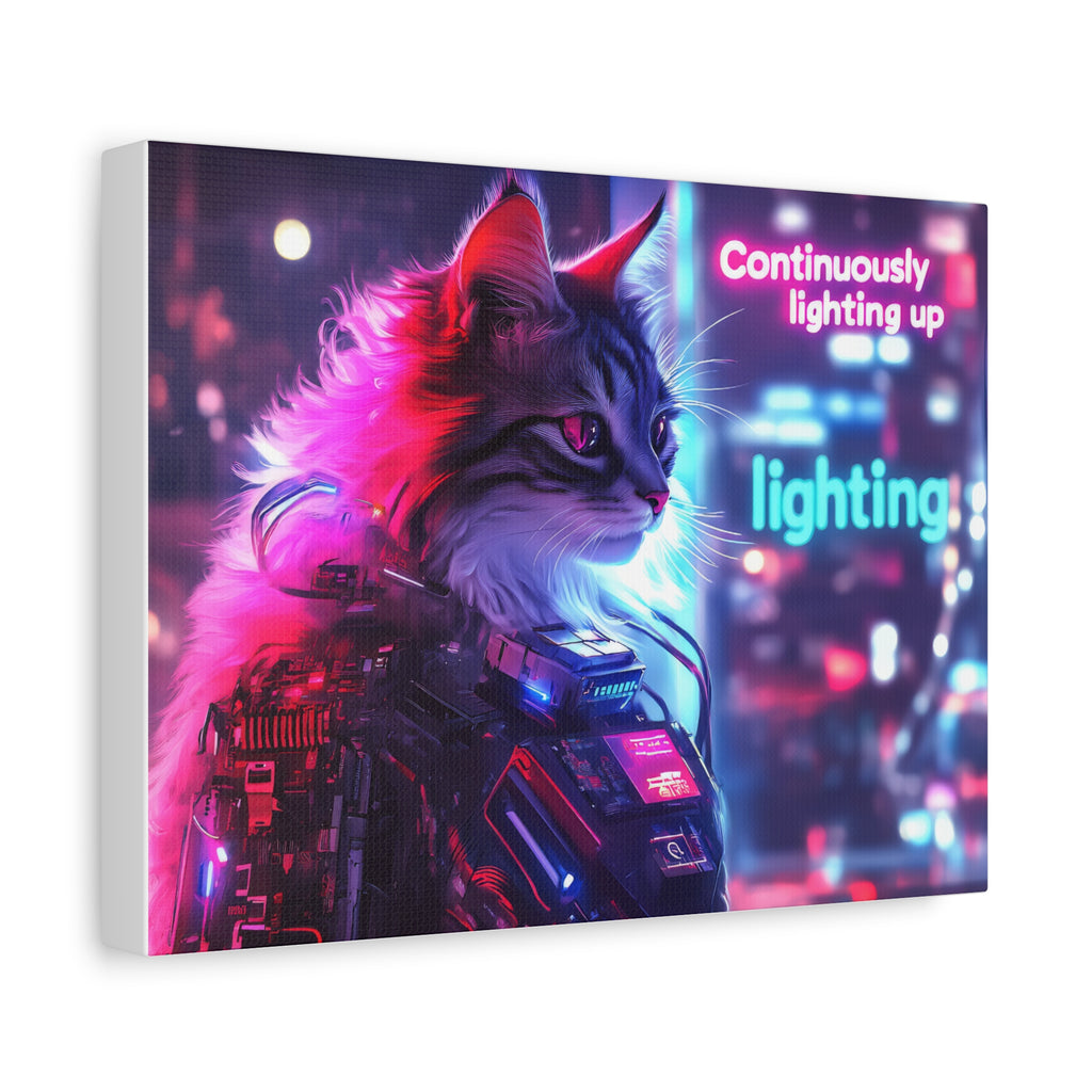 Tableau Chatte Humanoïde Lighting