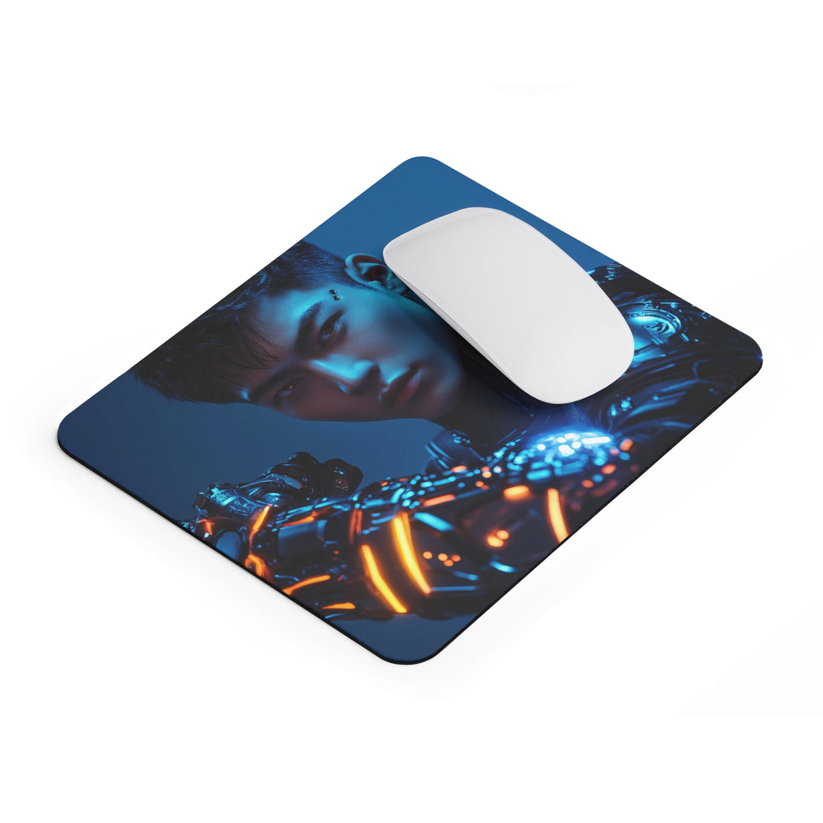 Tapis de souris Cyberpunk Guerrier Bras Bionique