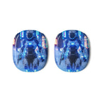 Housse airpods Robot Armure Cyberpunk Blanche