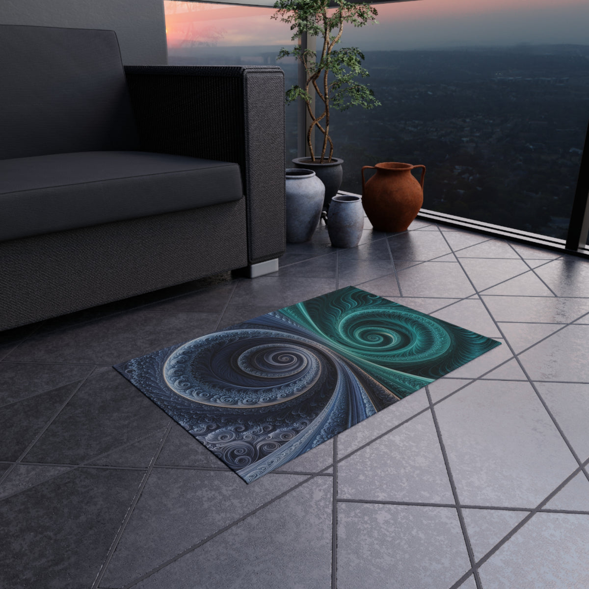 Tapis de salon Courbe de Cesàro-Peano