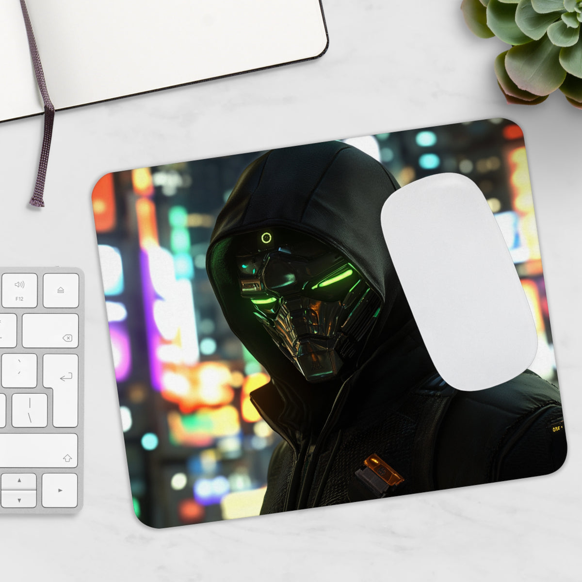 Tapis de souris Cyberpunk Super Vilain Masqué