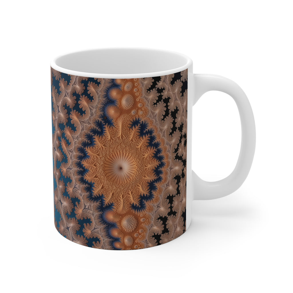 Mug blanc Fractal Structures de Sirpinski