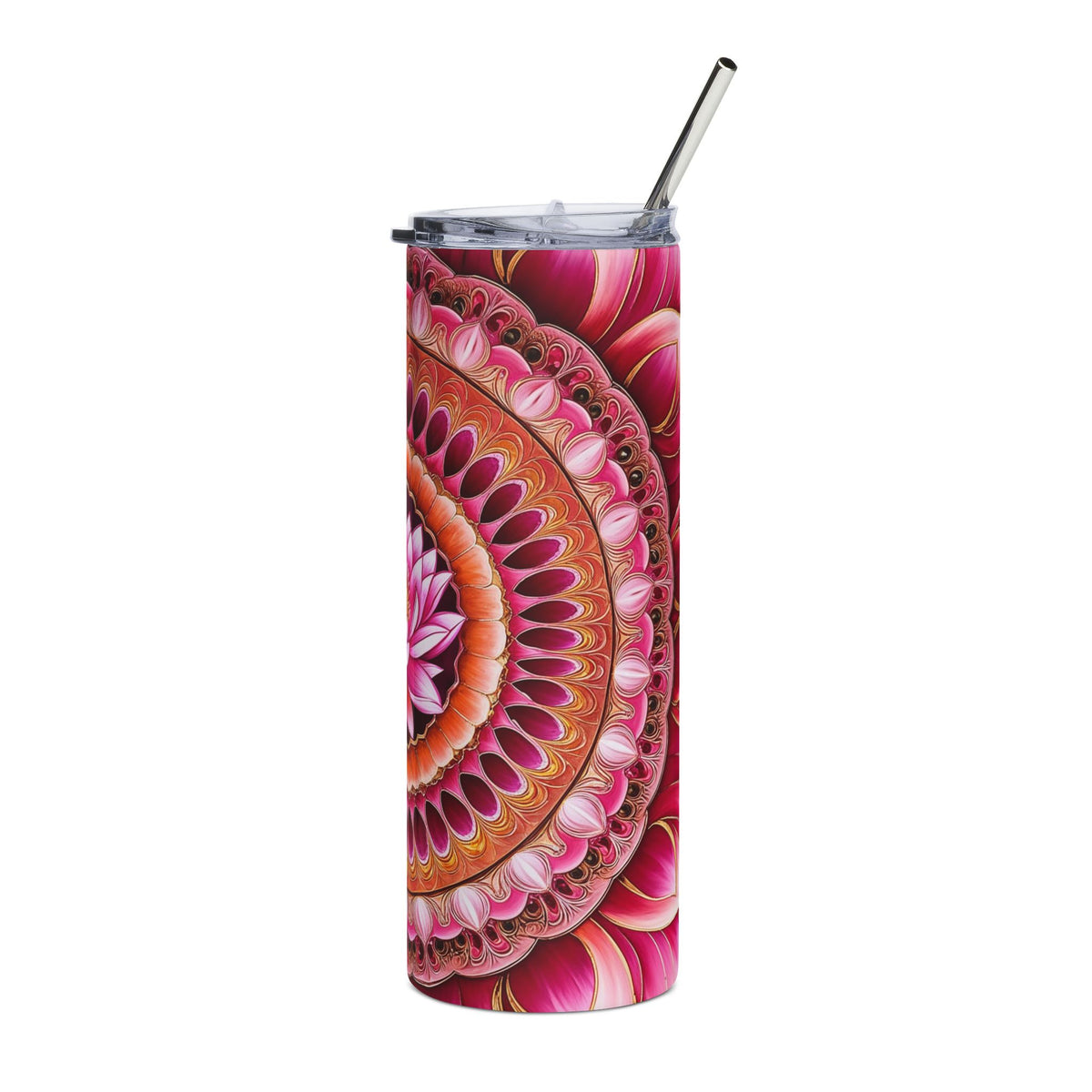 Tumbler cylindrique Mandala de l'Amour Inconditionnel