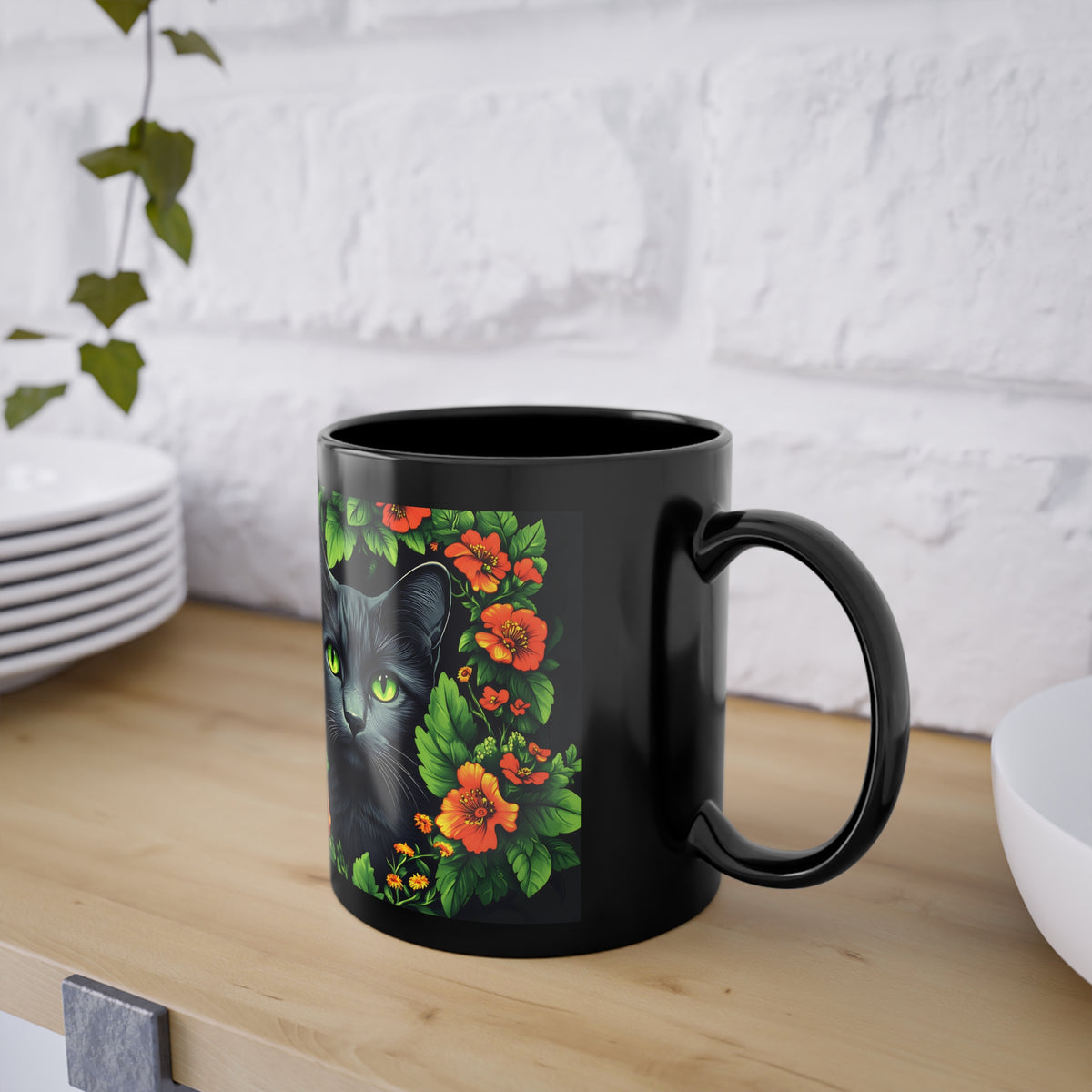 Mug Chat aux Yeux Verts