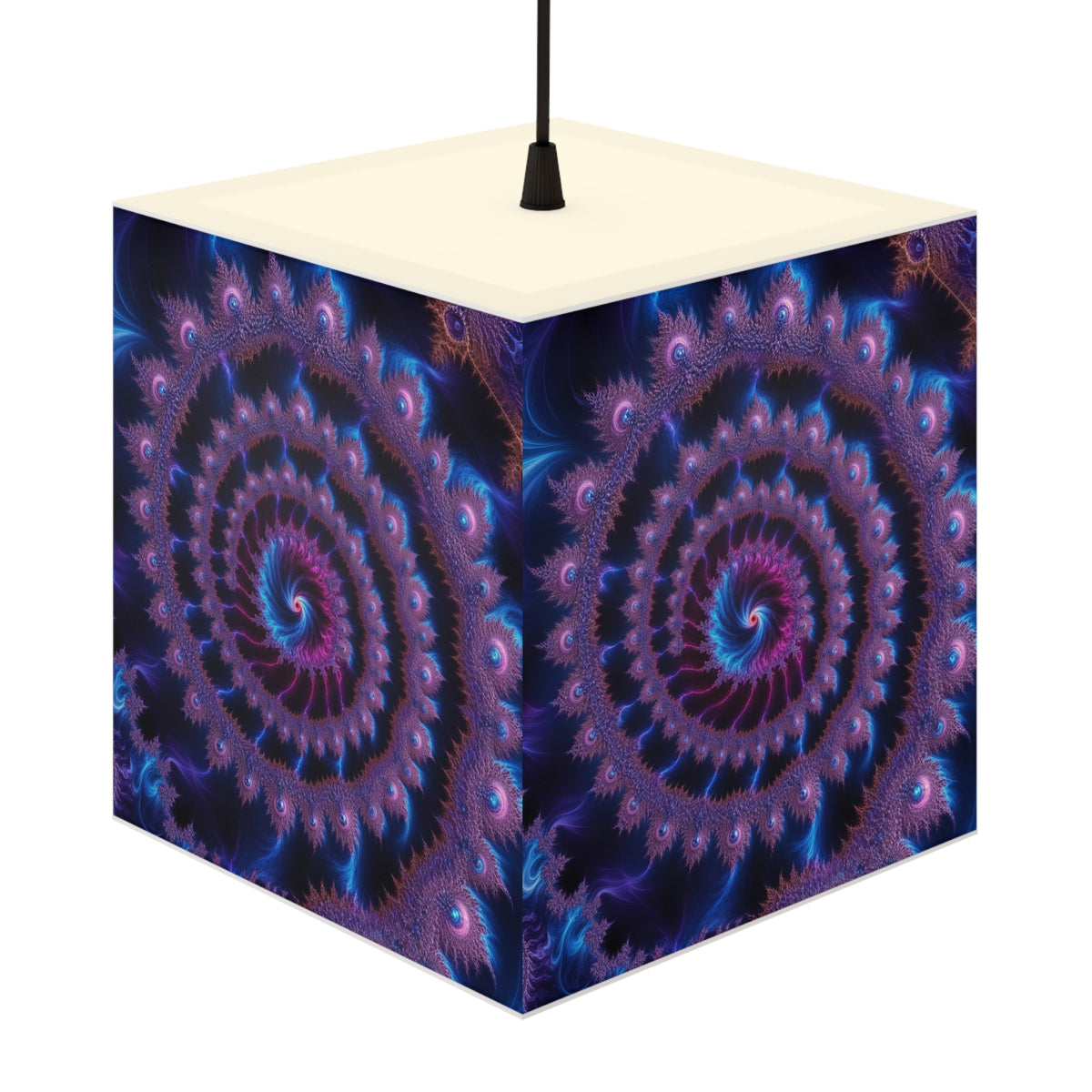 DECO - Lampe Cubique Fractale Courbe de Ship-Mandelbrot