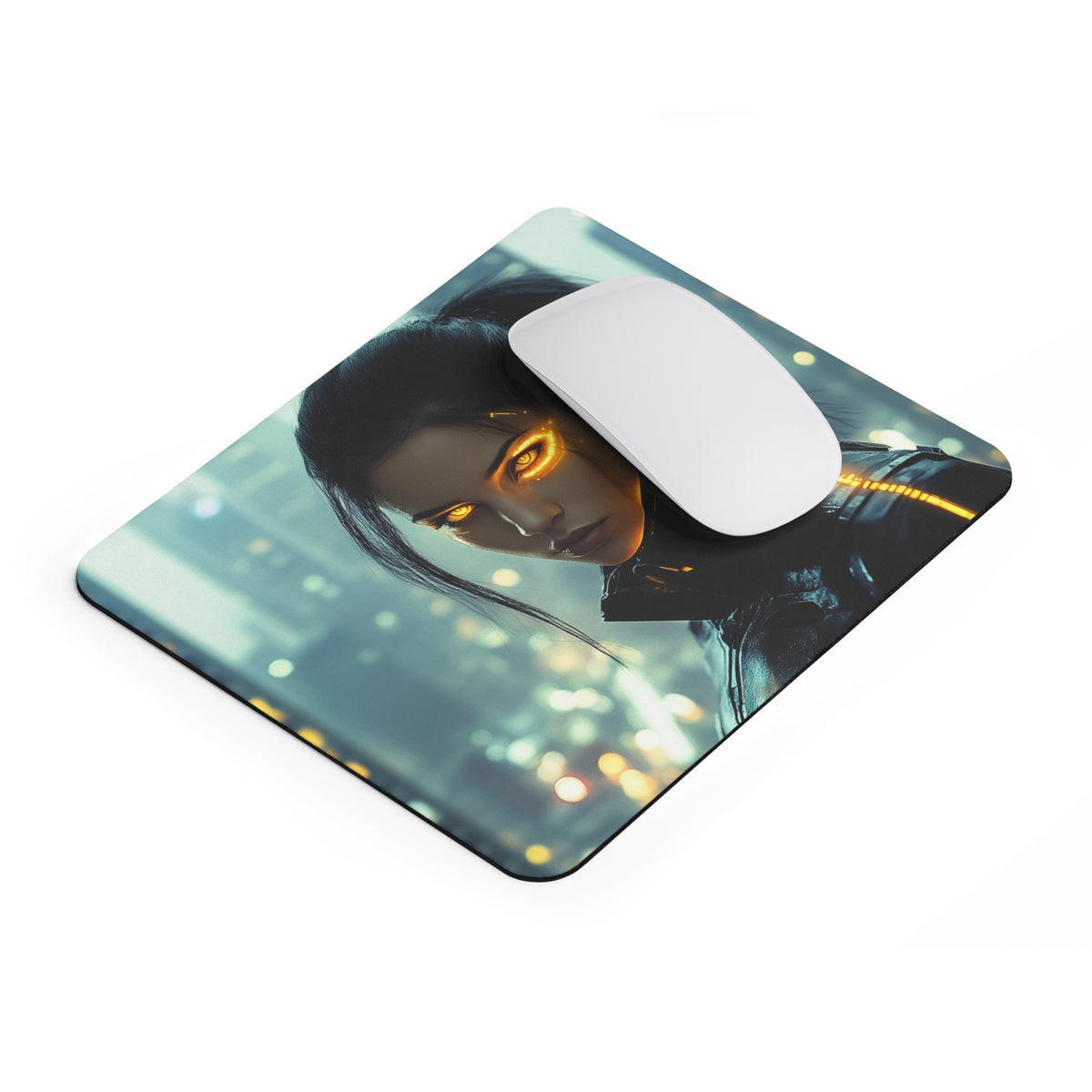 Tapis de souris Cyberpunk Brune Implants On Fire