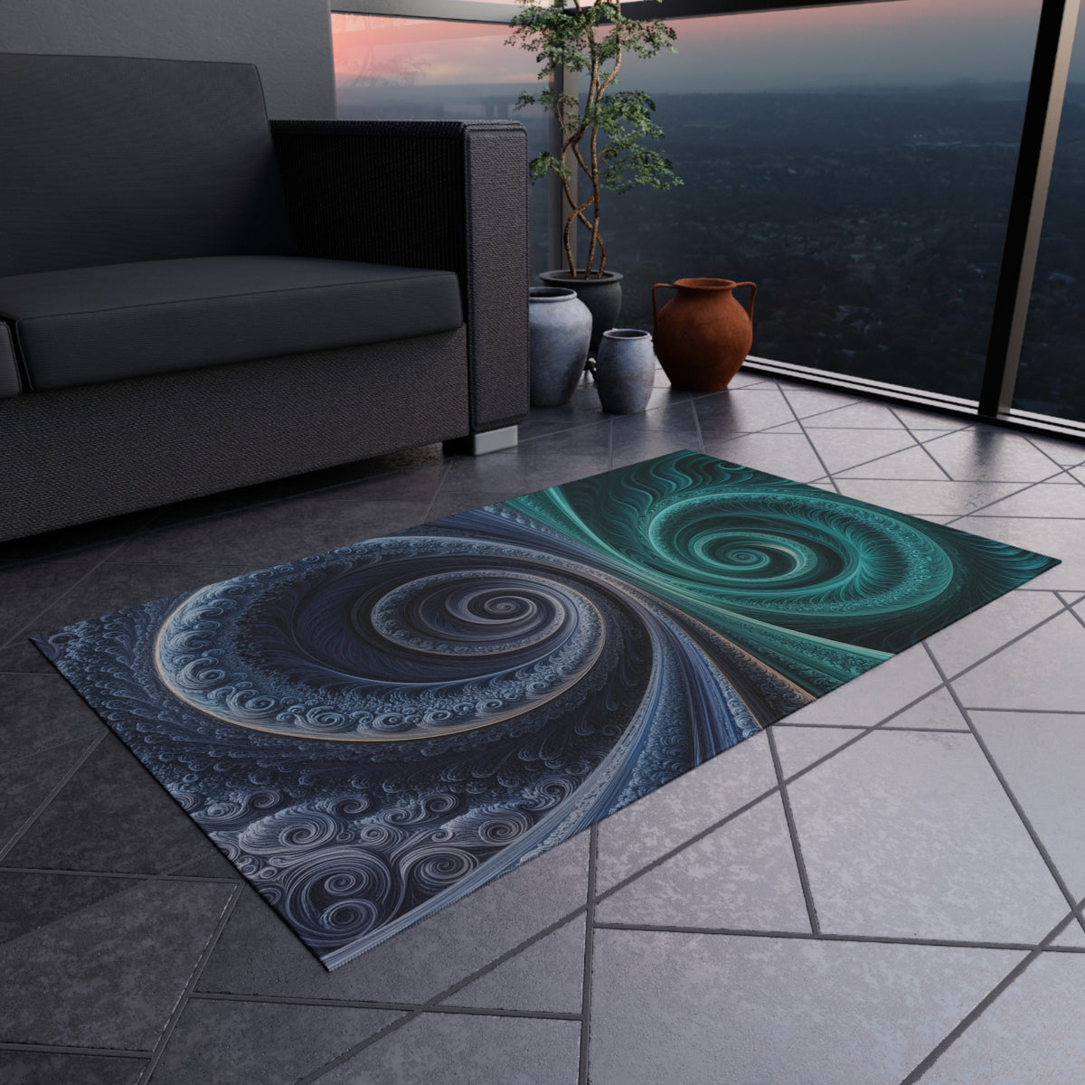 Tapis de salon Courbe de Cesàro-Peano
