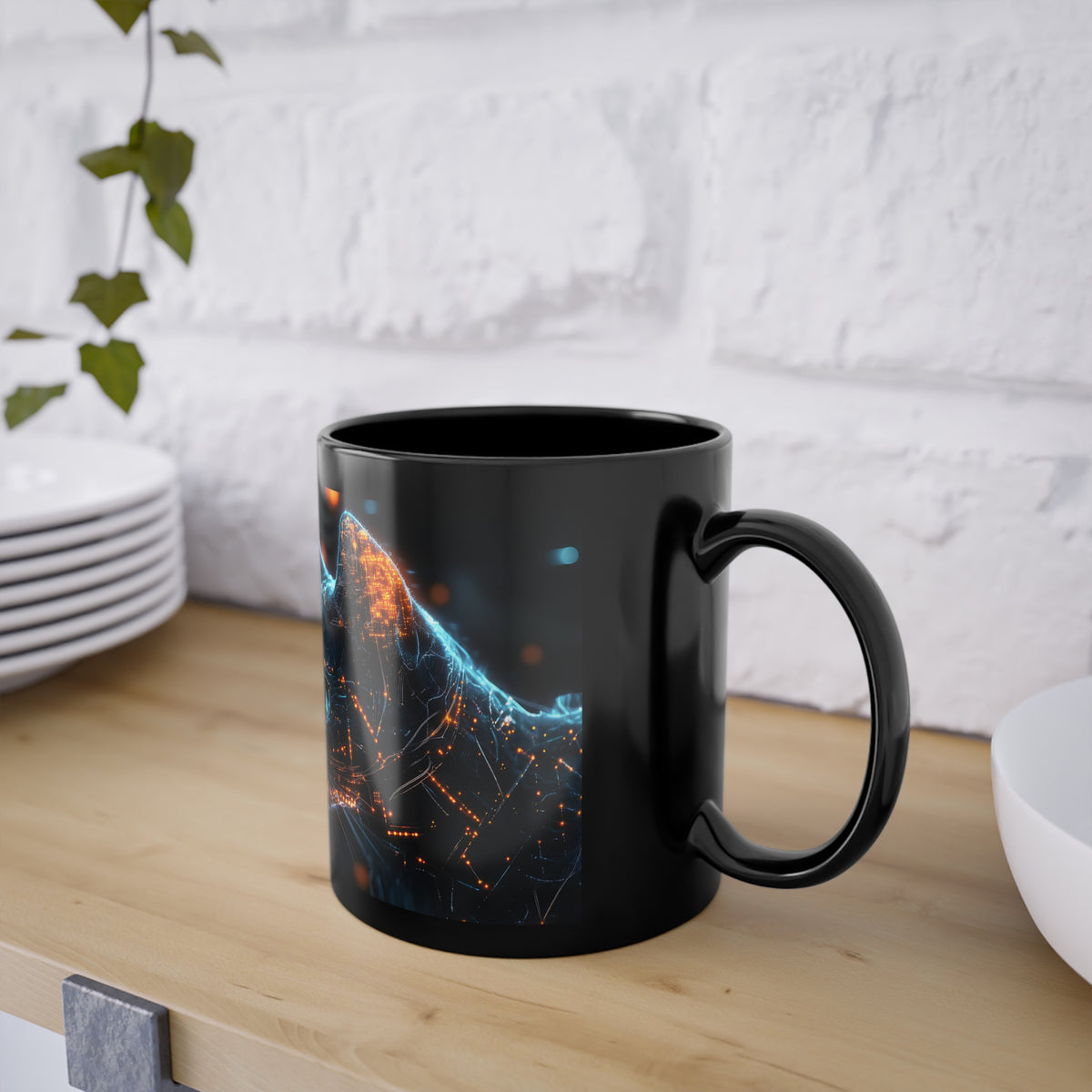 Mug Tête de Chat Cybernétique
