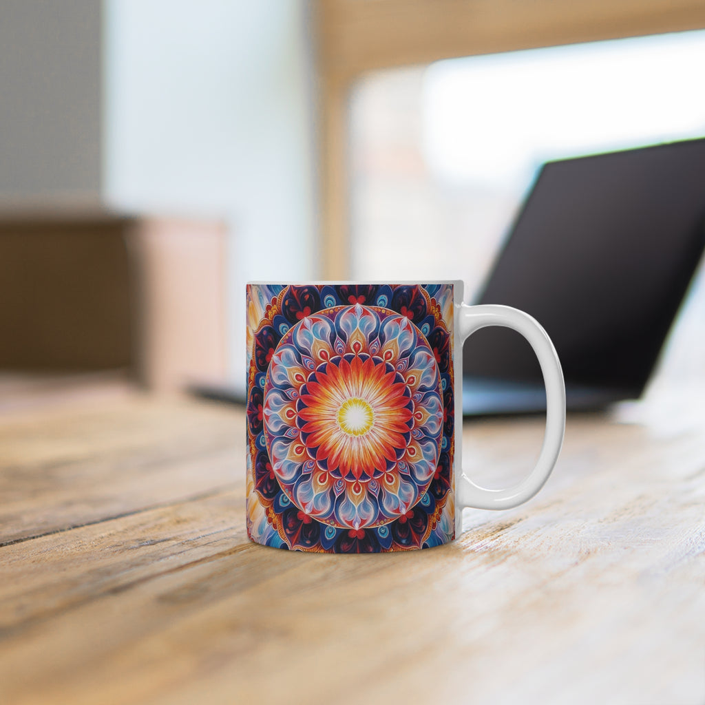 Mug blanc Mandala de la Compassion