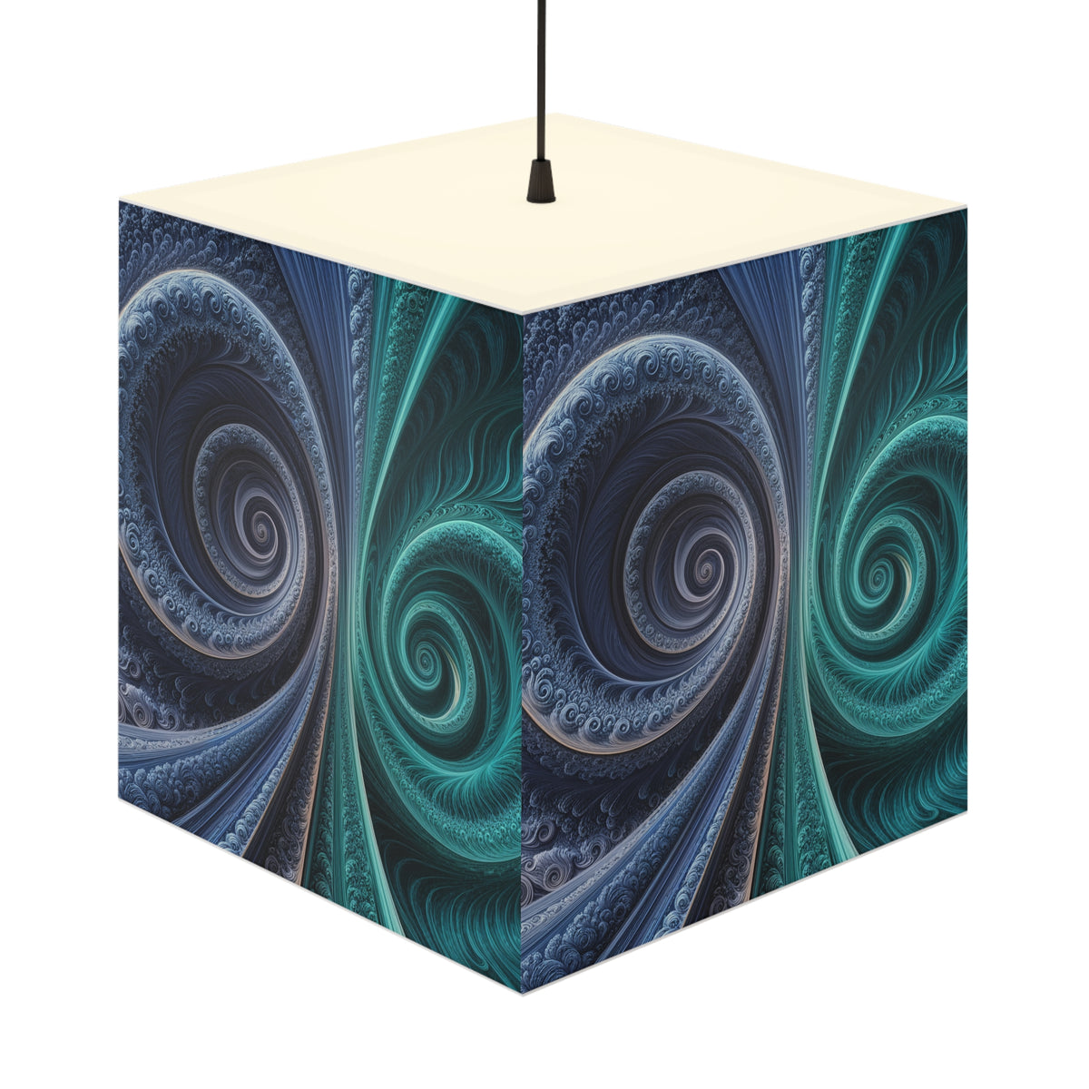 DECO - Lampe Cubique Fractale Courbe de Cesàro-Peano