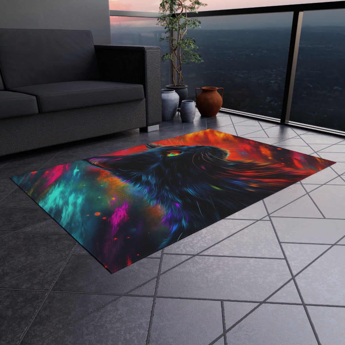 Tapis de salon Chat Rêveur