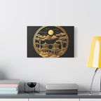 Tableau Temple Doré en Cercle