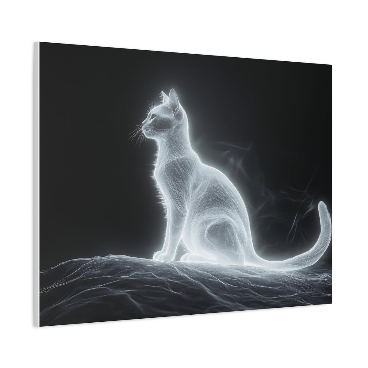 Tableau Silhouette Spectrale de Chat