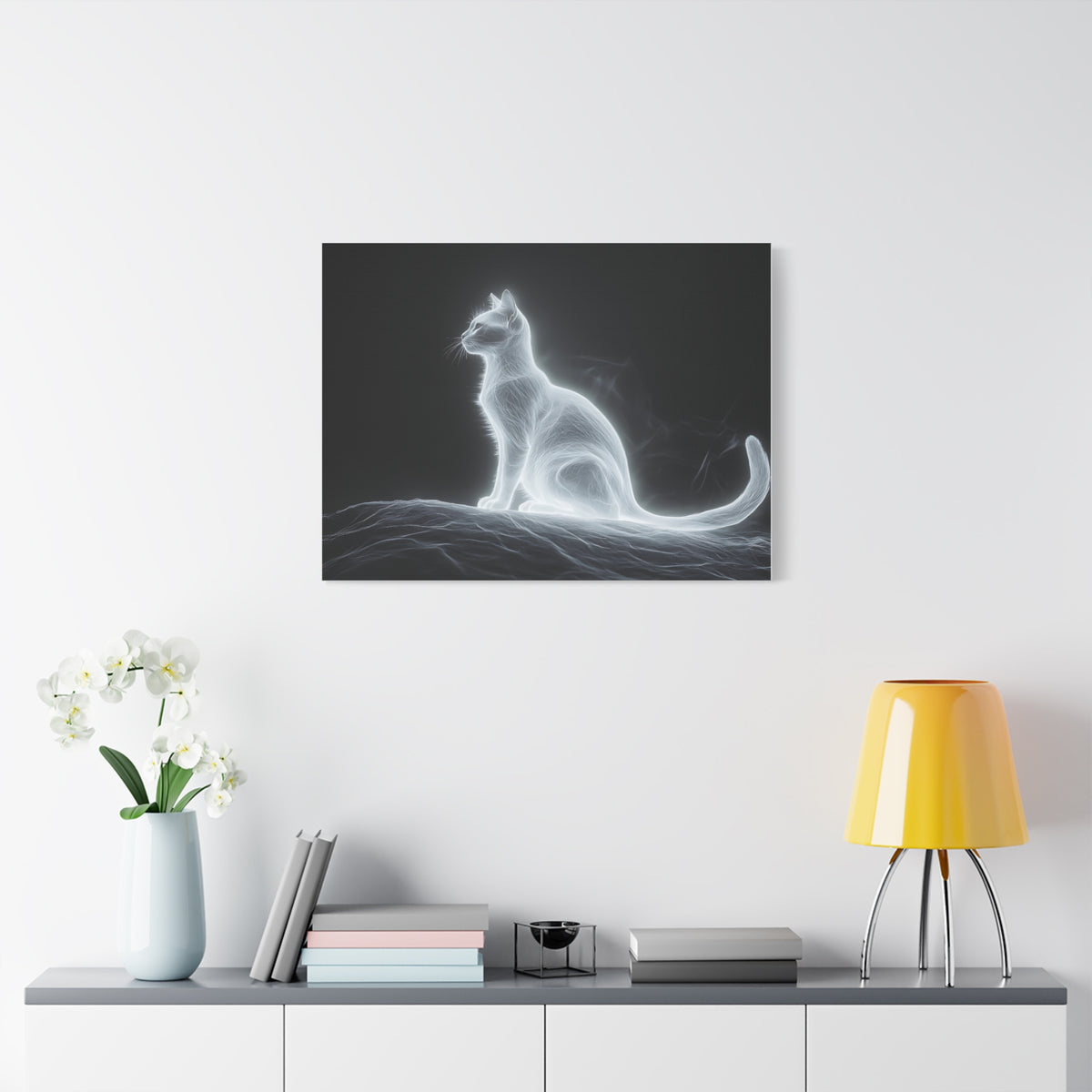 Tableau Silhouette Spectrale de Chat