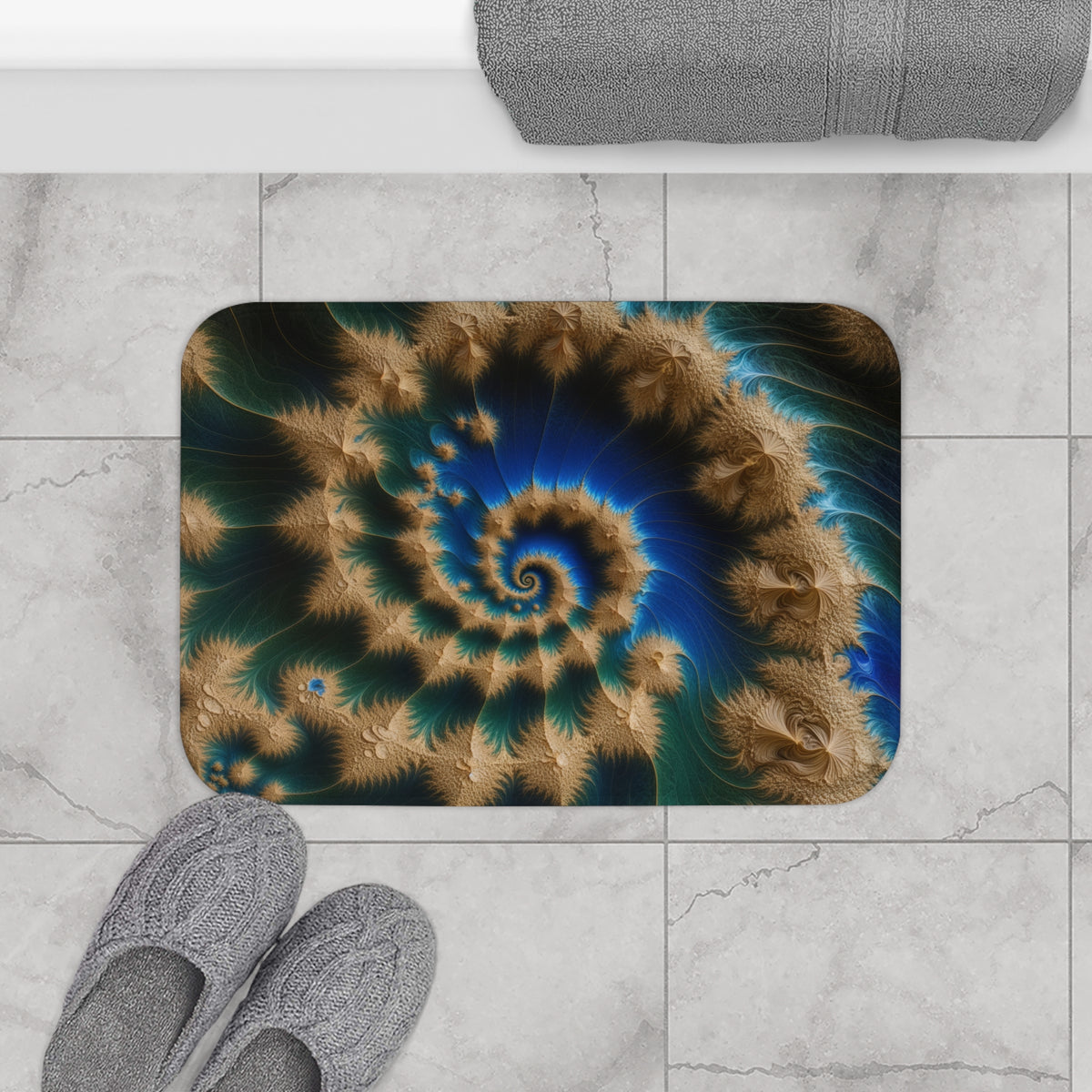 Tapis salle de bain Courbe de Vicsek