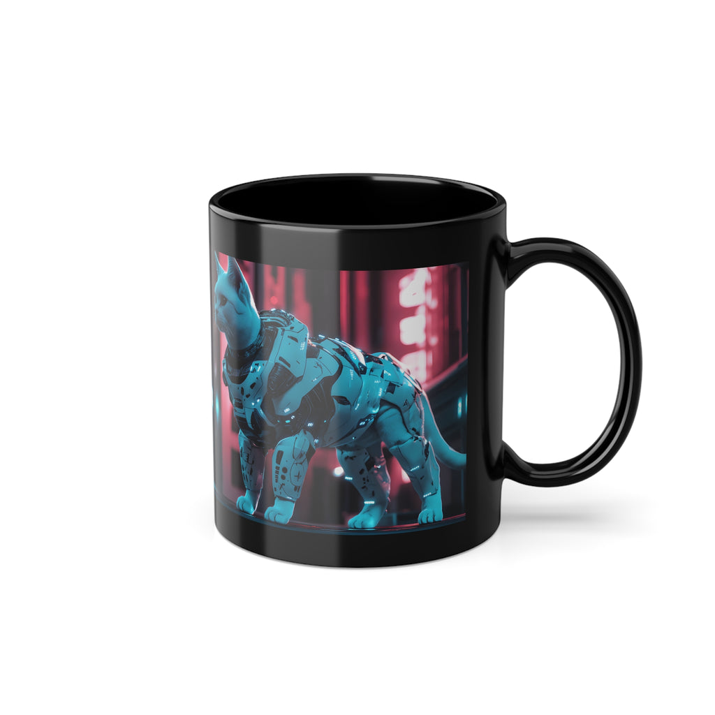 Mug American Shorthair Armure Cyberpunk Blanche