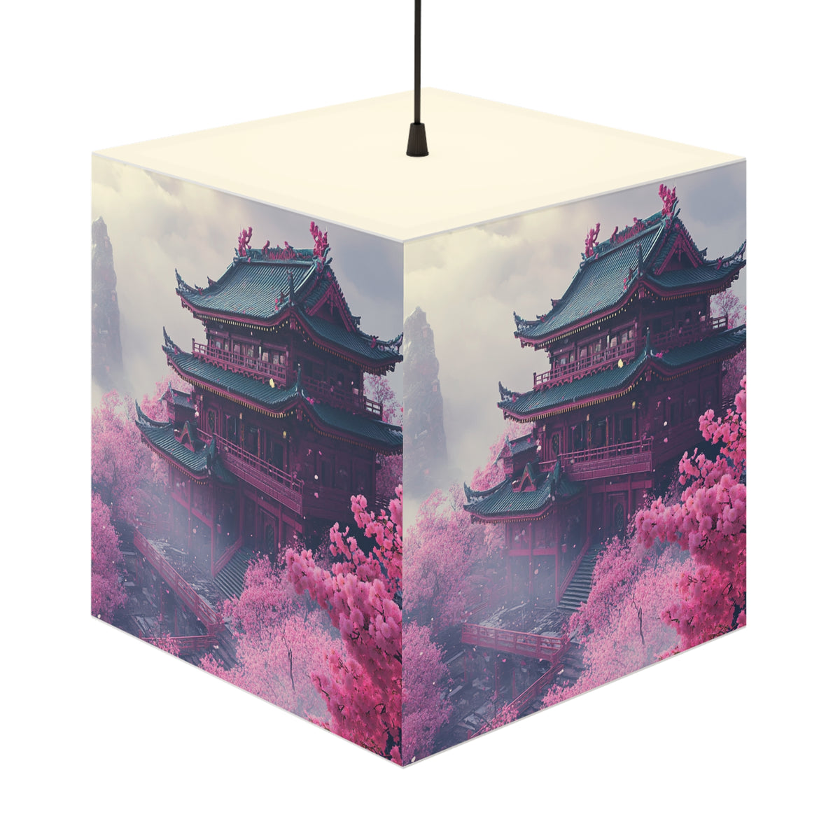 DECO - Lampe Cubique ZEN Temple Japonais