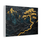 Tableau Arbre Doré et Montagnes Marbrées