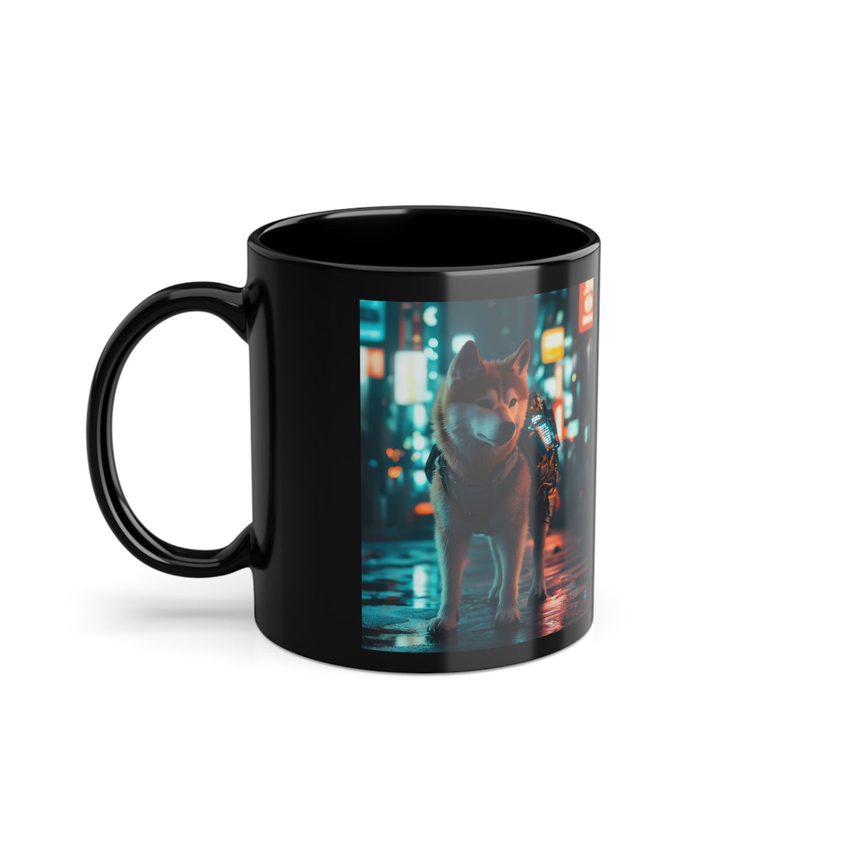 Mug Akita Inu Cyberpunk