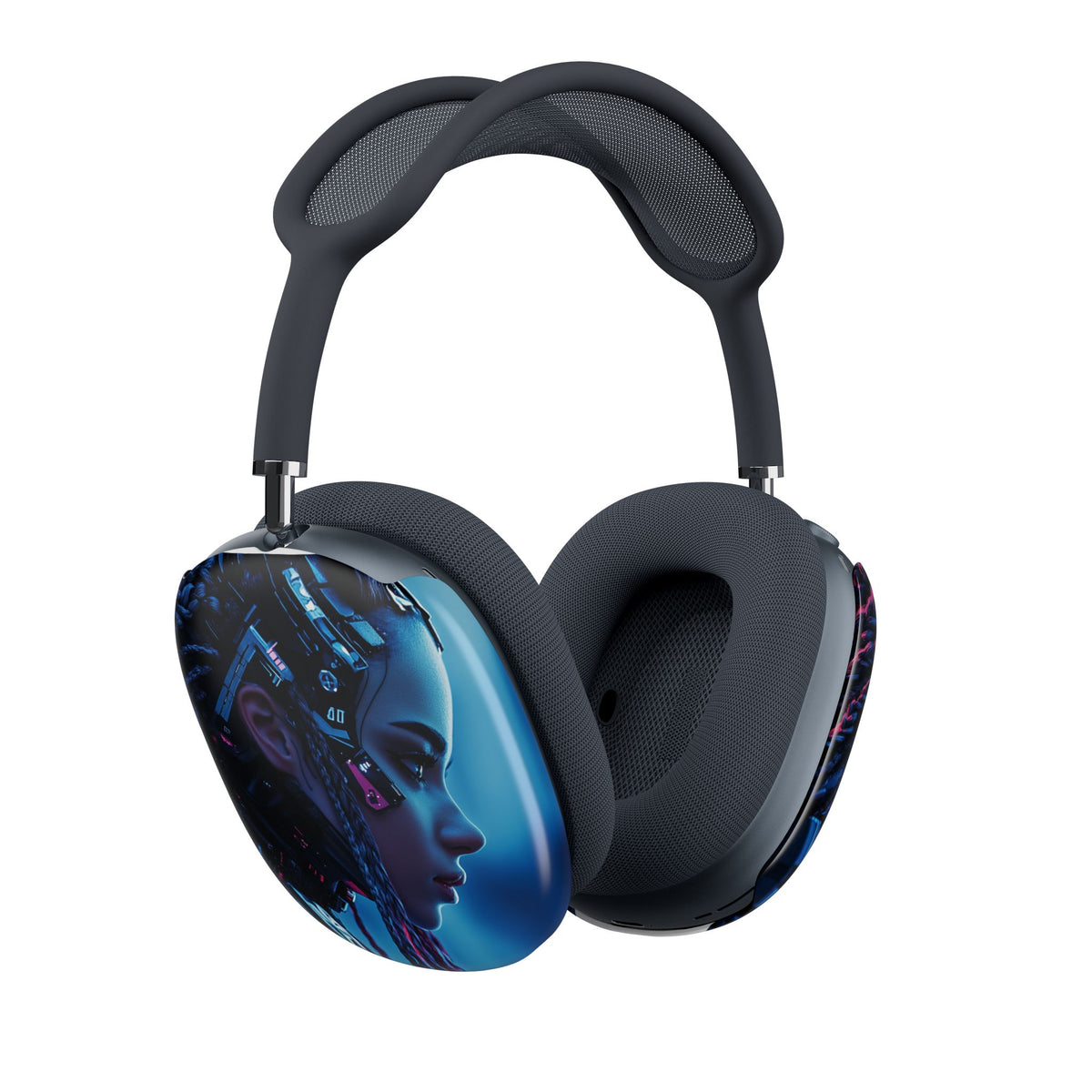 Housse airpods Cyberpunk Brune aux Dreadlocks