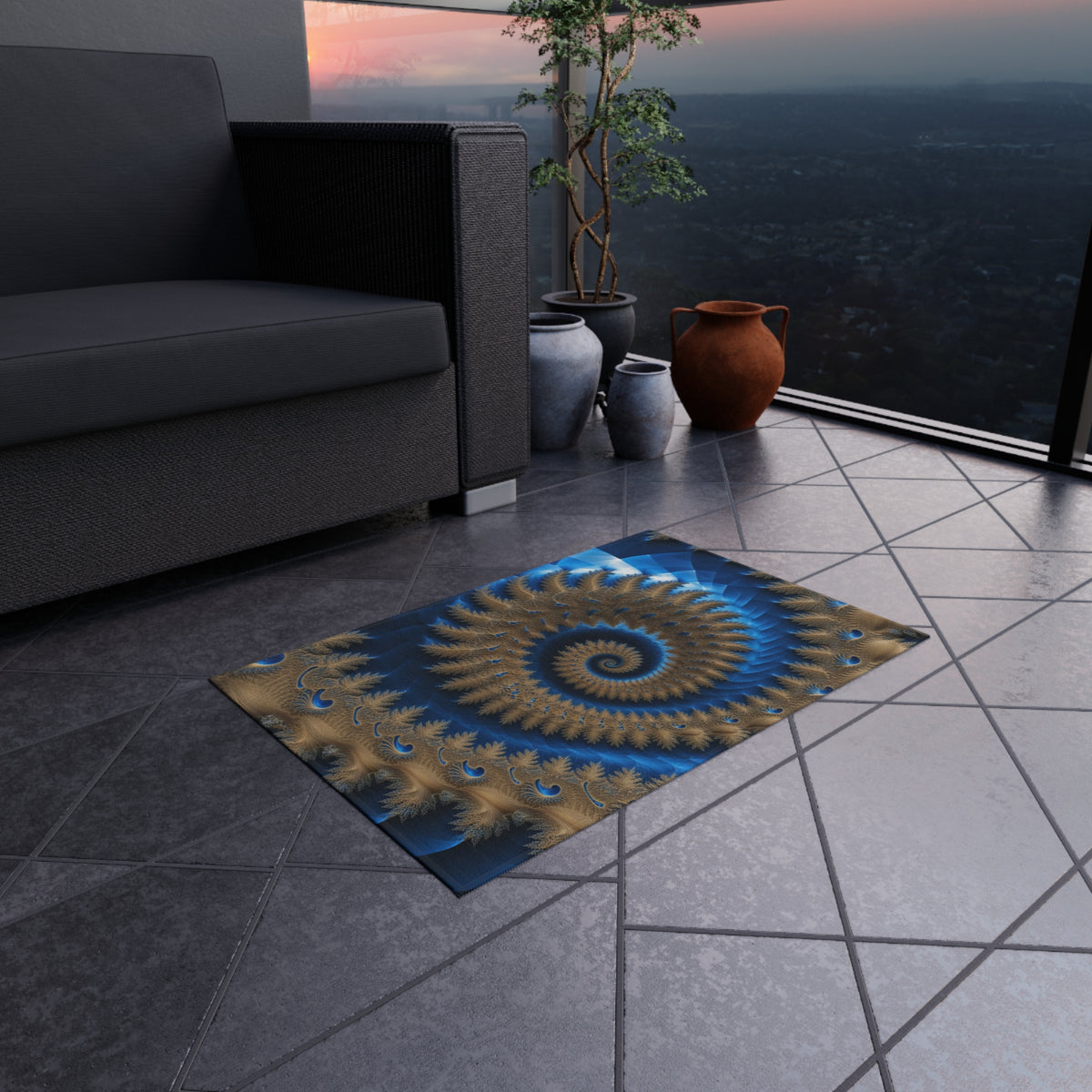 Tapis de salon Courbe de Levy