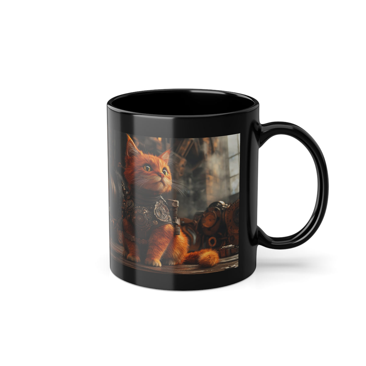 Mug Chat Orange Steampunk