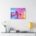 Tableau Cocker Spaniel Chambre Néon Lights