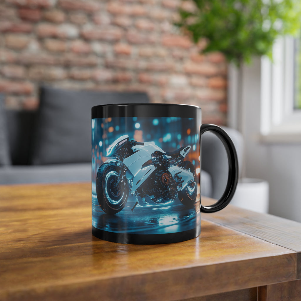 Mug Noir Cyberpunk Moto Futuriste