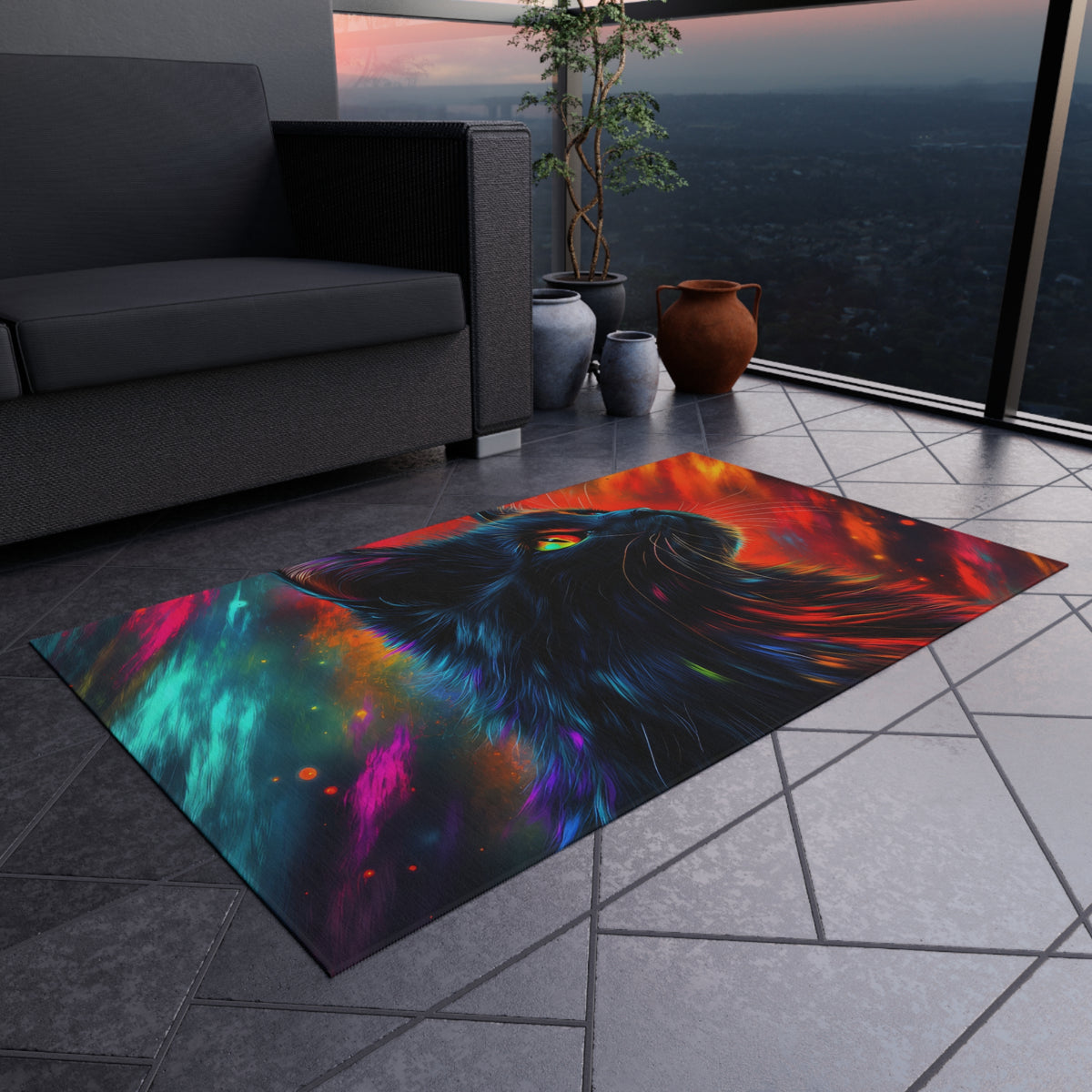 Tapis de salon Chat Rêveur