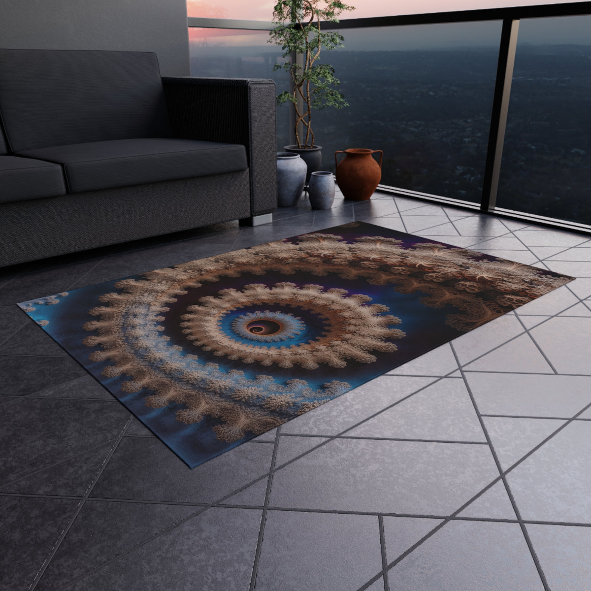Tapis de salon Courbe de Cesàro-Way