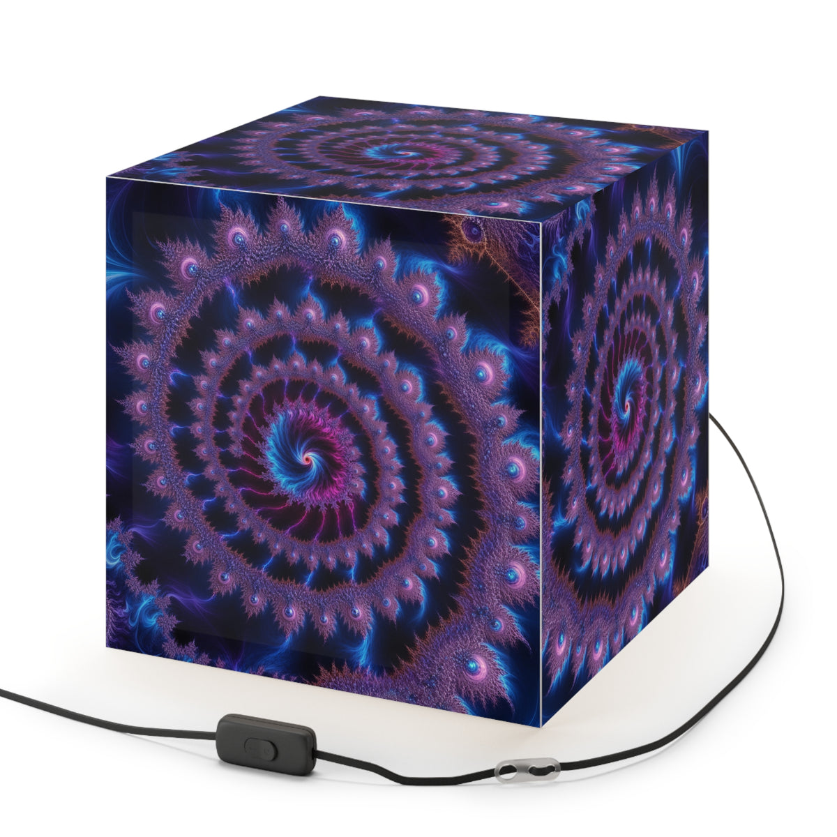 DECO - Lampe Cubique Fractale Courbe de Ship-Mandelbrot