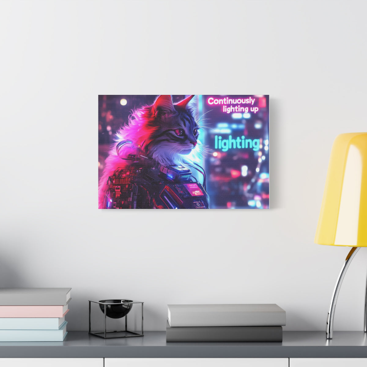 Tableau Chatte Humanoïde Lighting