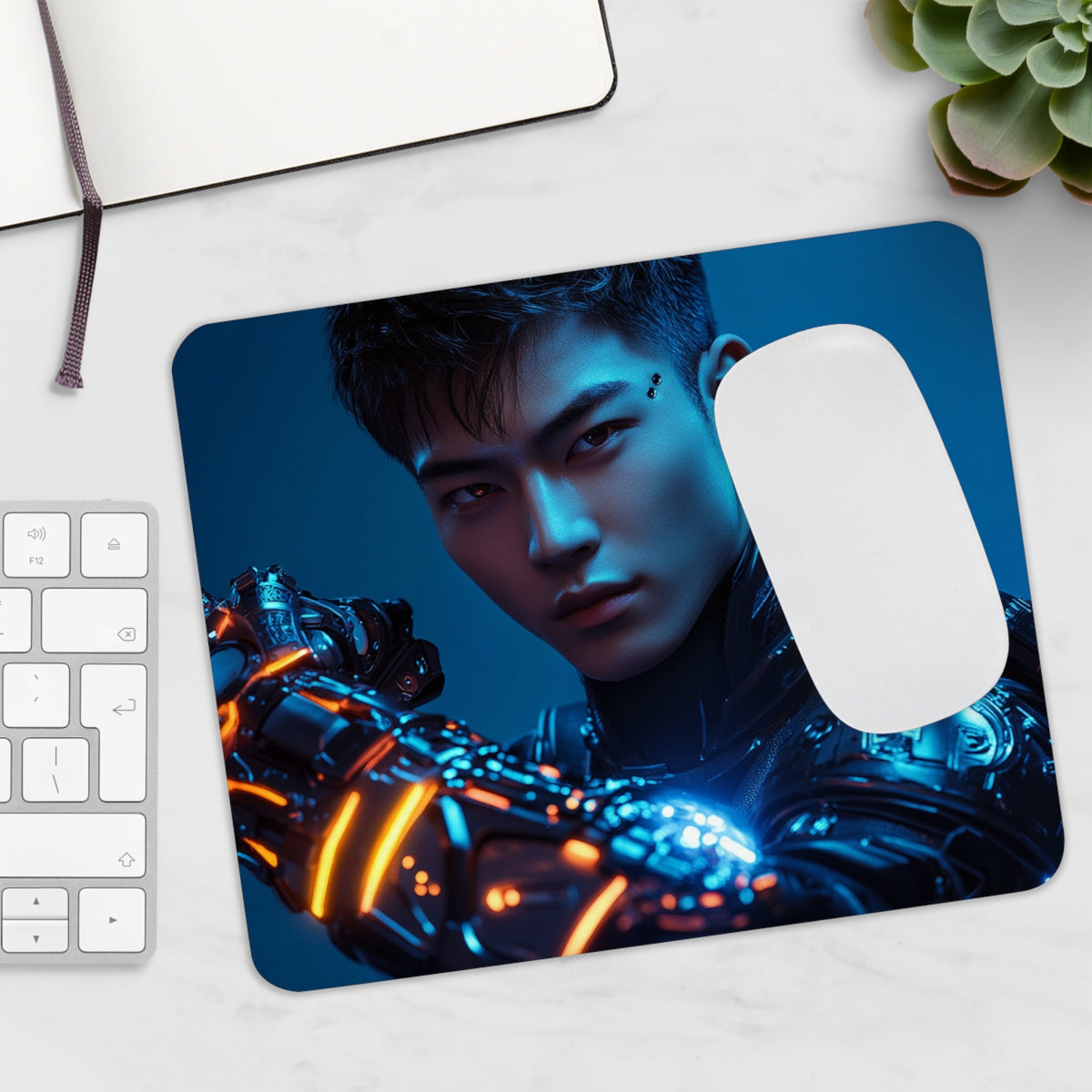 Tapis de souris Cyberpunk Guerrier Bras Bionique