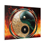 Tableau Yin Yang Enflammé