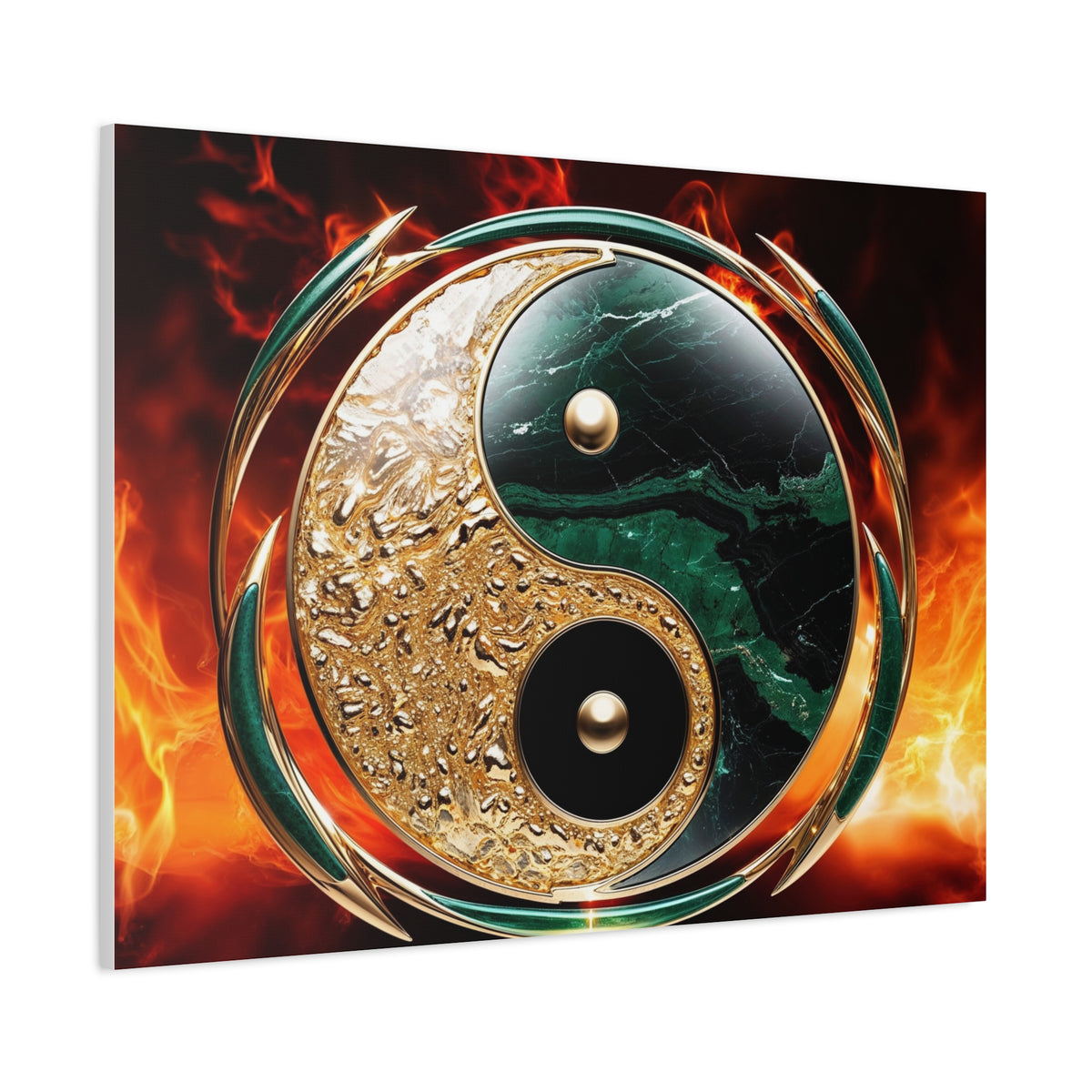Tableau Yin Yang Enflammé