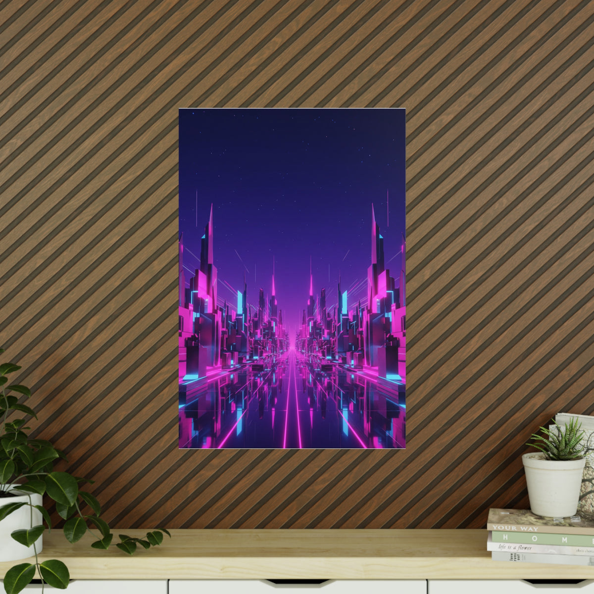 Poster Métropole Néon