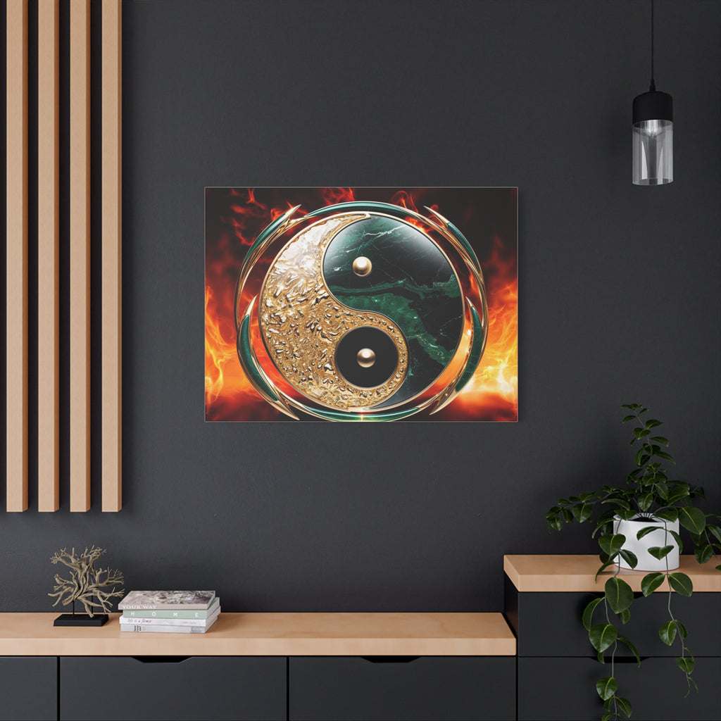 Tableau Yin Yang Enflammé