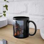 Mug Noir Cyberpunk Paquebot de MégaCorporation