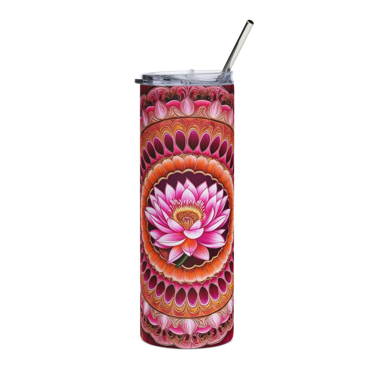 Tumbler cylindrique Mandala de l'Amour Inconditionnel