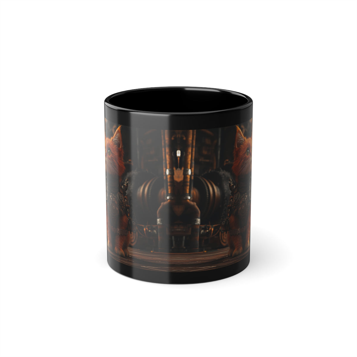 Mug Chat Orange Steampunk