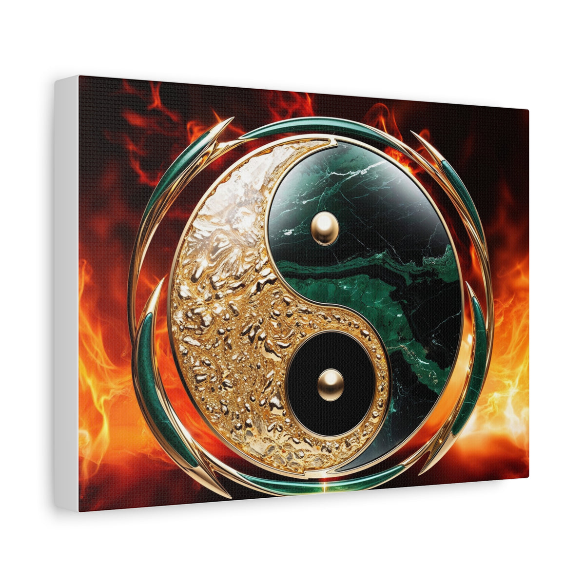 Tableau Yin Yang Enflammé