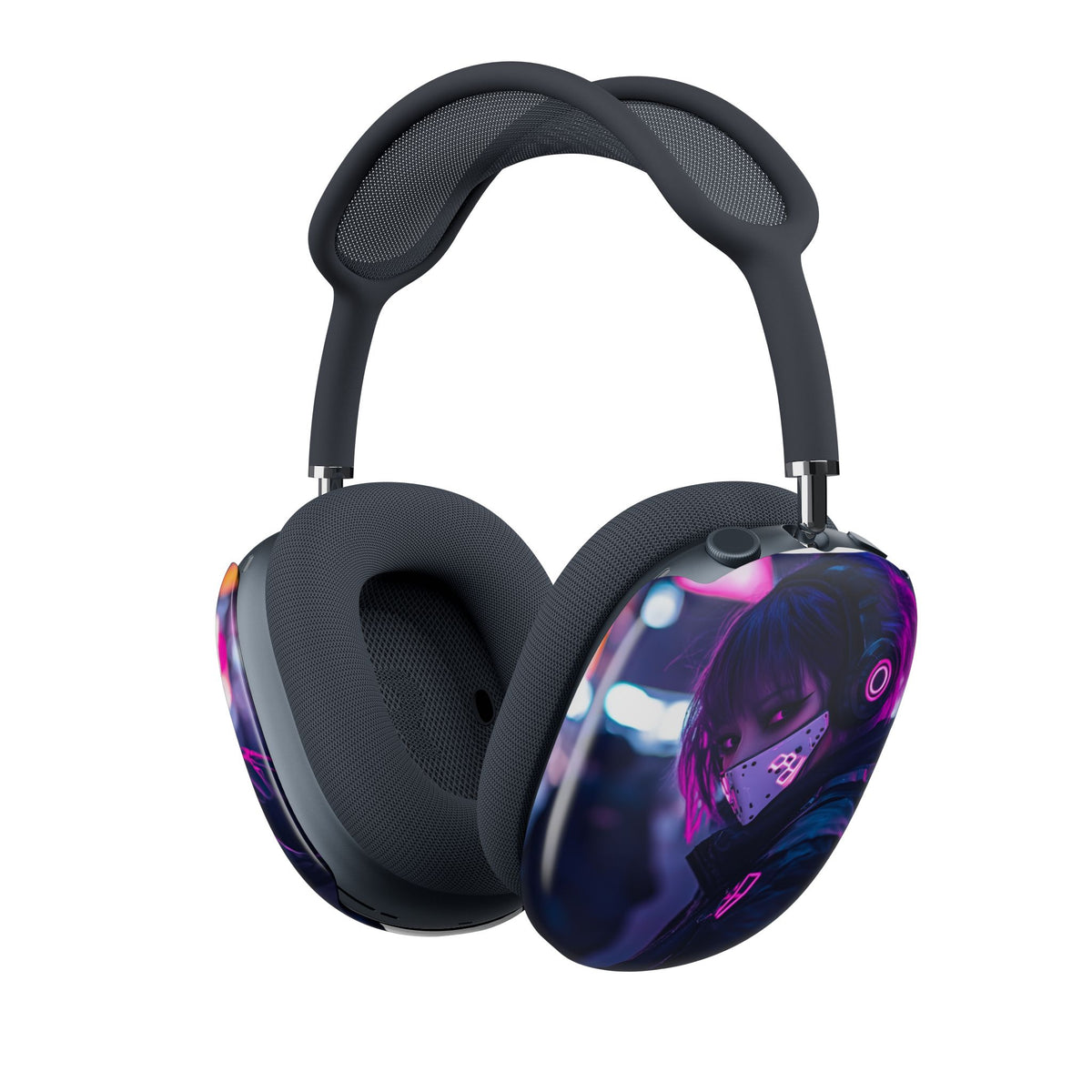 Housse airpods Fille Masque Rose Néons