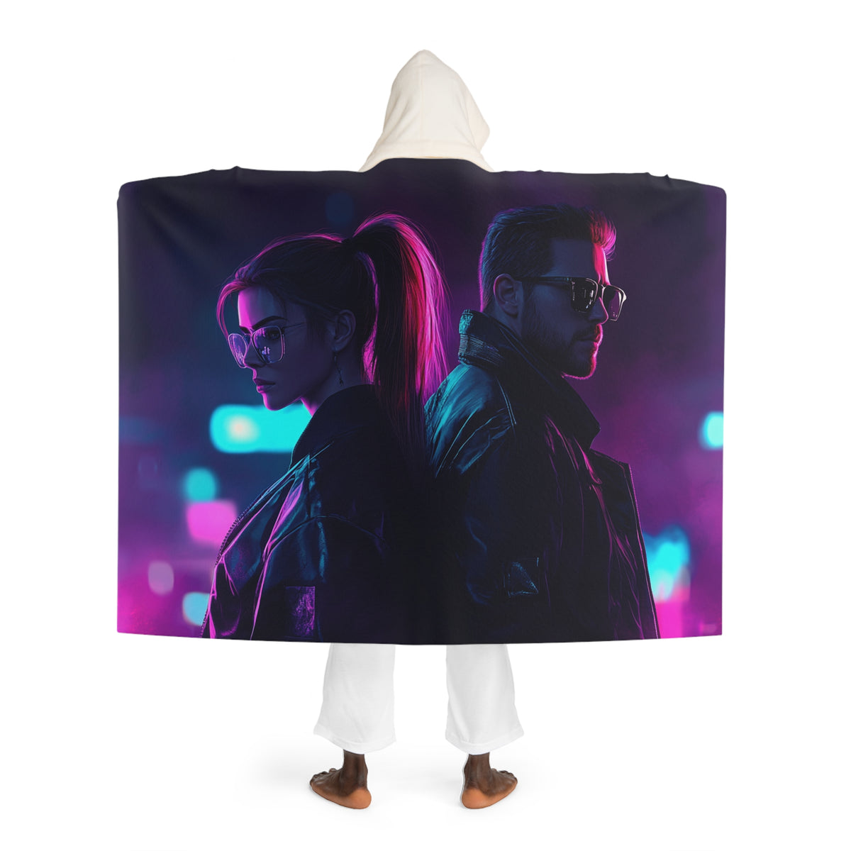 Plaid à Capuche Tandem de Choc Cyberpunk