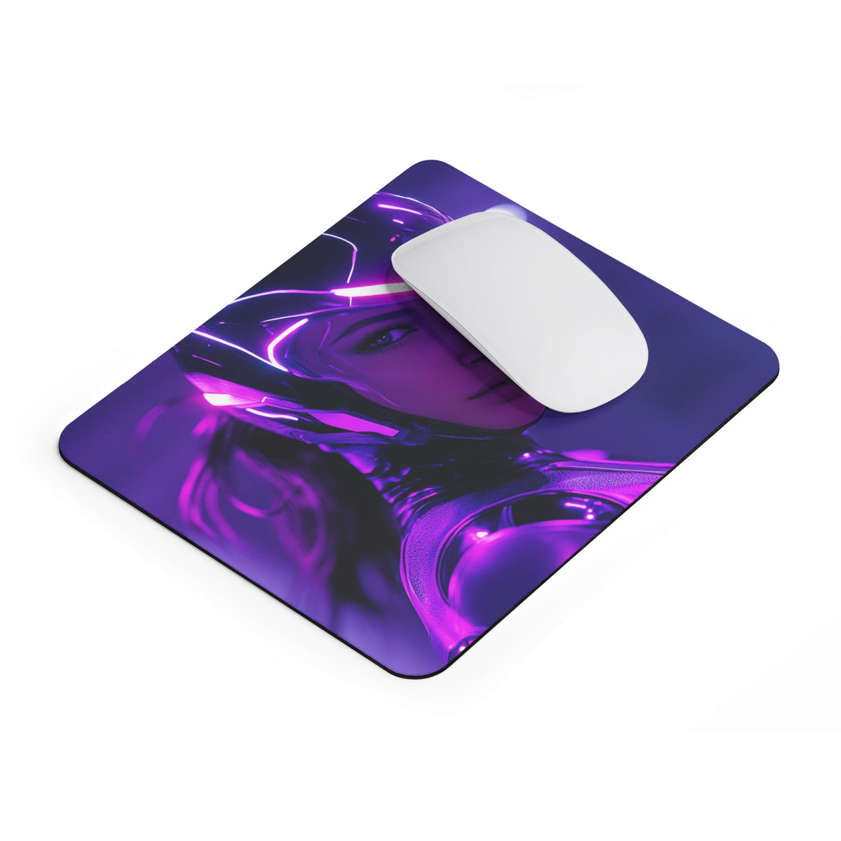 Tapis de souris Cyberpunk Brune Regard Perçant