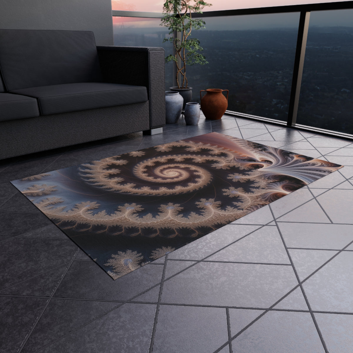 Tapis de salon Courbe de Péano-Vicsek