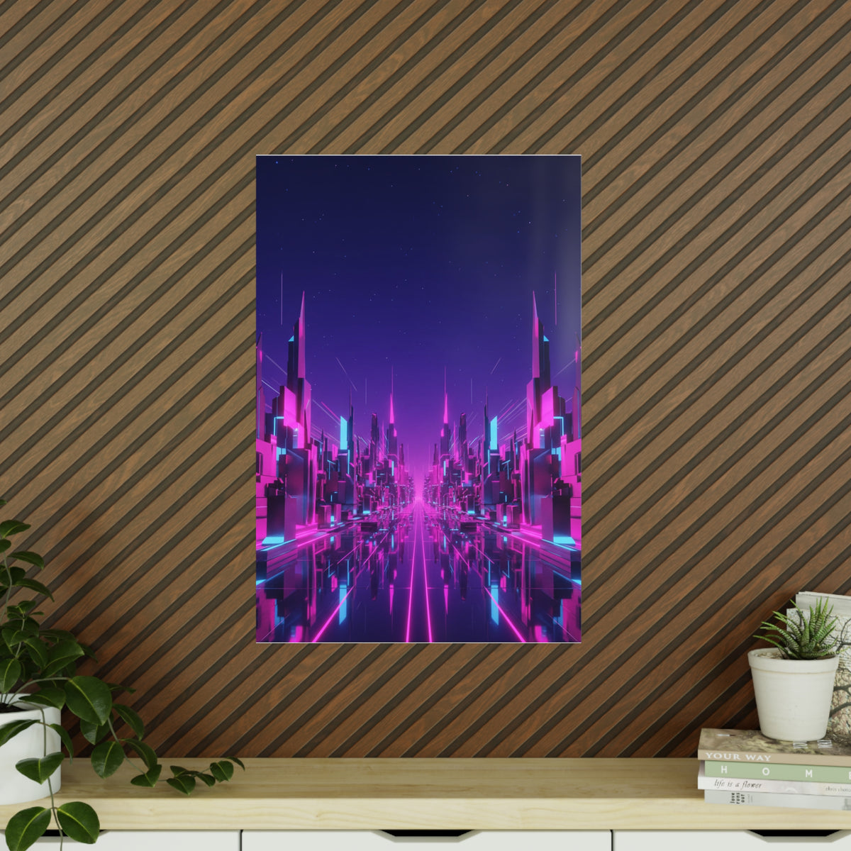 Poster Métropole Néon