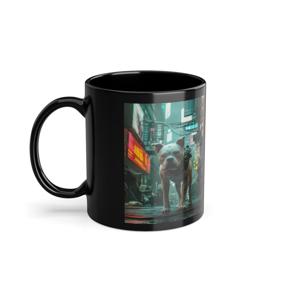 Mug Staddfordshire-Bull-Terrier Cyberpunk