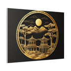 Tableau Temple Doré en Cercle